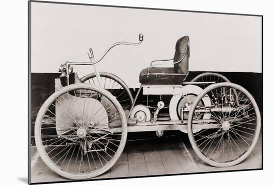 1896 Ford, a Gasoline-Powered Motor Car, Which its Maker, Henry Ford, Called 'Quadricycle-null-Mounted Art Print