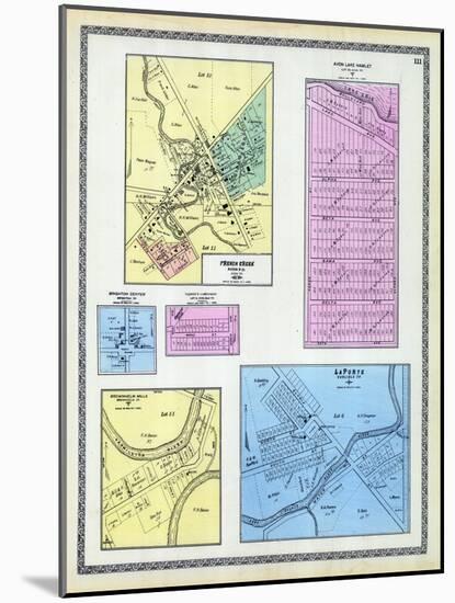 1896, French Creek, LaPorte, Avon Lake Hamlet, Brighton Center, Brownhelm Mills, Ohio, United State-null-Mounted Giclee Print