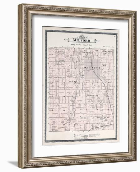 1896, Milford Township, Lake Sears, Huron River, Kent Lake, Michigan, United States-null-Framed Giclee Print