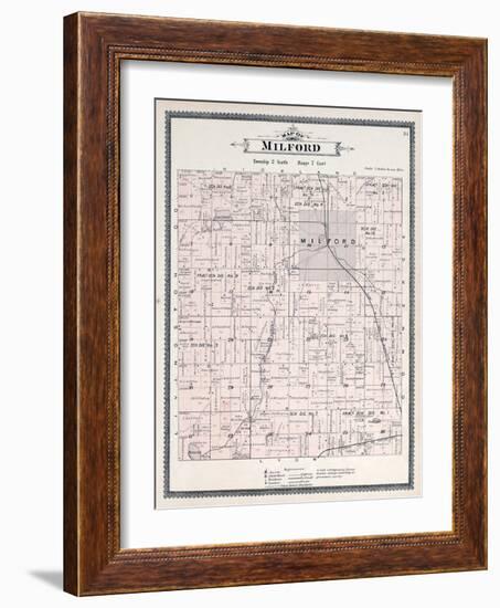 1896, Milford Township, Lake Sears, Huron River, Kent Lake, Michigan, United States-null-Framed Giclee Print