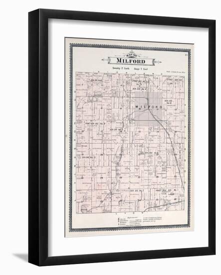 1896, Milford Township, Lake Sears, Huron River, Kent Lake, Michigan, United States-null-Framed Giclee Print