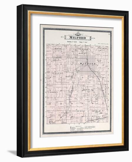 1896, Milford Township, Lake Sears, Huron River, Kent Lake, Michigan, United States-null-Framed Giclee Print