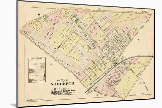 1896, Narberth, Pennsylvania, United States-null-Mounted Giclee Print