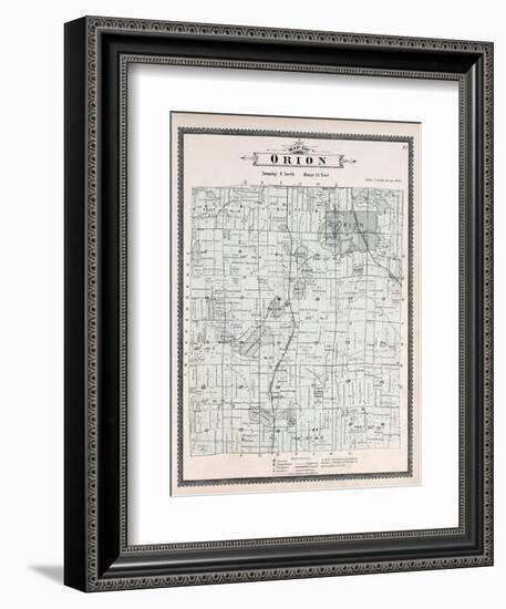 1896, Orion Township, Voorheis Lake, Mahopac, Cole, Lake Judah, Mud Lake, Mill Lake, Michigan, Unit-null-Framed Giclee Print