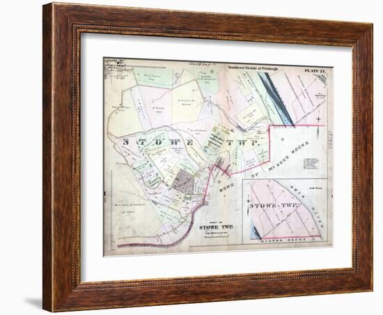 1896, Stowe, Pittsburgh, Chartiers Creek, Pennsylvania, United States-null-Framed Giclee Print