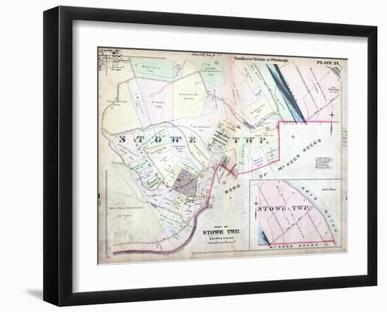 1896, Stowe, Pittsburgh, Chartiers Creek, Pennsylvania, United States-null-Framed Giclee Print