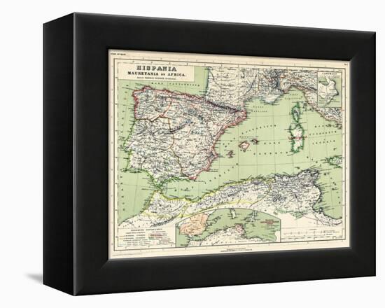 1898, 500 BC, Algeria, Libya, Morocco, Tunisia, France, Portugal, Spain, Hispania, Africa-null-Framed Premier Image Canvas