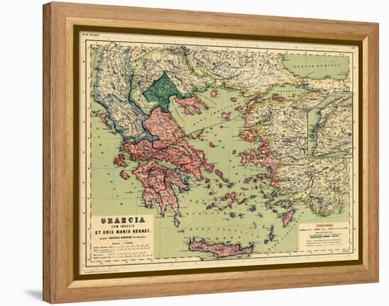 1898, Greece, Albania, Turkey, Macedonia, Bulgaria, Europe, Graecia-null-Framed Premier Image Canvas