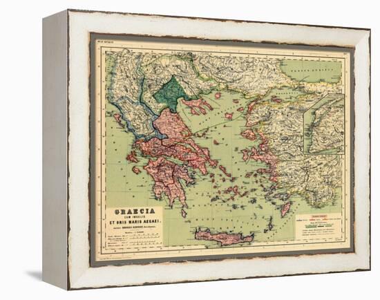 1898, Greece, Albania, Turkey, Macedonia, Bulgaria, Europe, Graecia-null-Framed Premier Image Canvas