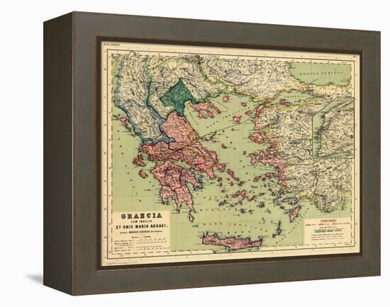 1898, Greece, Albania, Turkey, Macedonia, Bulgaria, Europe, Graecia-null-Framed Premier Image Canvas