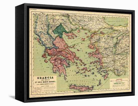 1898, Greece, Albania, Turkey, Macedonia, Bulgaria, Europe, Graecia-null-Framed Premier Image Canvas