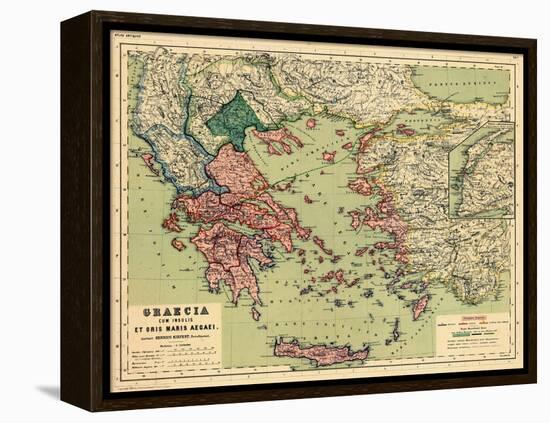 1898, Greece, Albania, Turkey, Macedonia, Bulgaria, Europe, Graecia-null-Framed Premier Image Canvas