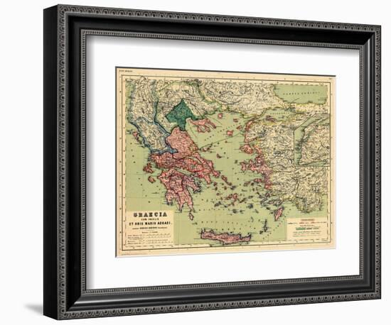 1898, Greece, Albania, Turkey, Macedonia, Bulgaria, Europe, Graecia-null-Framed Premium Giclee Print