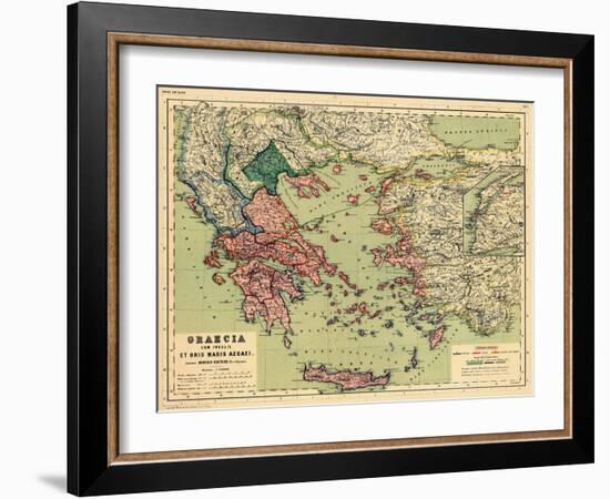 1898, Greece, Albania, Turkey, Macedonia, Bulgaria, Europe, Graecia-null-Framed Giclee Print