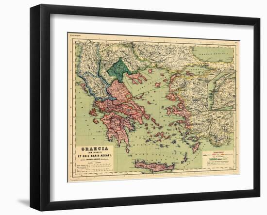 1898, Greece, Albania, Turkey, Macedonia, Bulgaria, Europe, Graecia-null-Framed Giclee Print