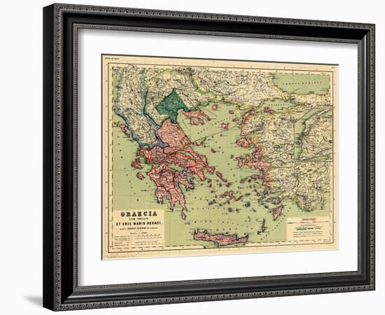 1898, Greece, Albania, Turkey, Macedonia, Bulgaria, Europe, Graecia-null-Framed Giclee Print