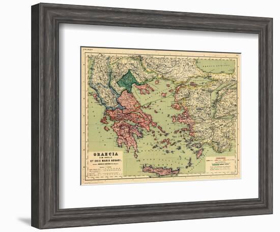 1898, Greece, Albania, Turkey, Macedonia, Bulgaria, Europe, Graecia-null-Framed Giclee Print