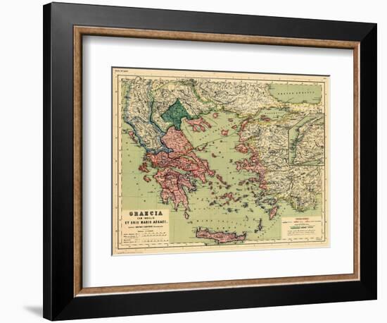 1898, Greece, Albania, Turkey, Macedonia, Bulgaria, Europe, Graecia-null-Framed Giclee Print