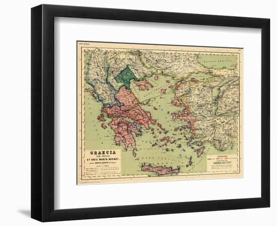 1898, Greece, Albania, Turkey, Macedonia, Bulgaria, Europe, Graecia-null-Framed Giclee Print