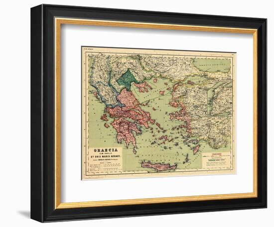 1898, Greece, Albania, Turkey, Macedonia, Bulgaria, Europe, Graecia-null-Framed Giclee Print