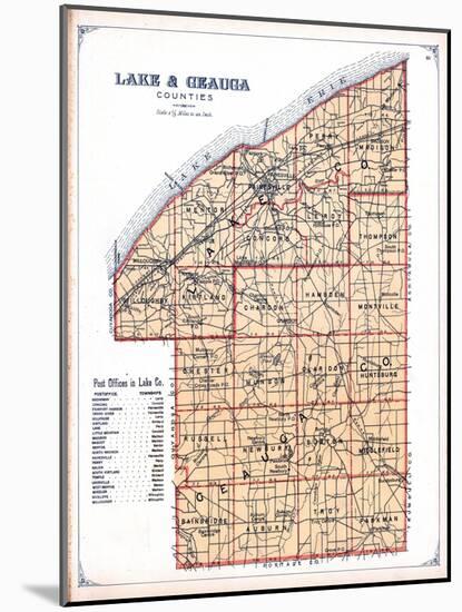 1898, Lake and Geauga Counties, Ohio, United States-null-Mounted Giclee Print