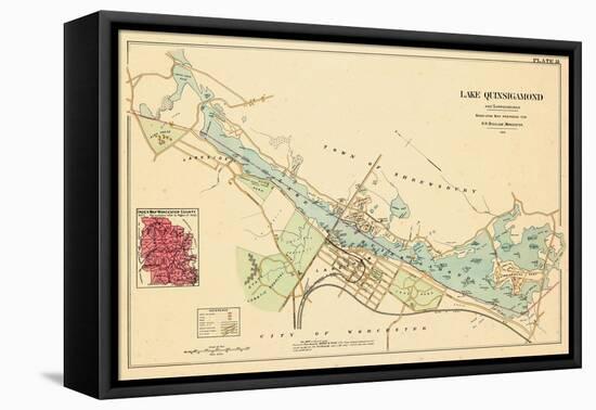 1898, Lake Quinsigamond, Massachusetts, United States-null-Framed Premier Image Canvas