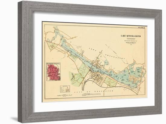 1898, Lake Quinsigamond, Massachusetts, United States-null-Framed Giclee Print