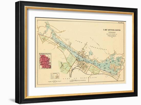 1898, Lake Quinsigamond, Massachusetts, United States-null-Framed Giclee Print