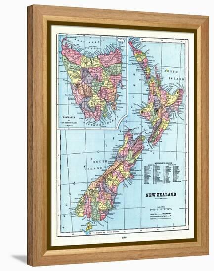 1898, New Zealand, Tansania, New Zealand and Tasmania-null-Framed Premier Image Canvas