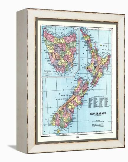 1898, New Zealand, Tansania, New Zealand and Tasmania-null-Framed Premier Image Canvas