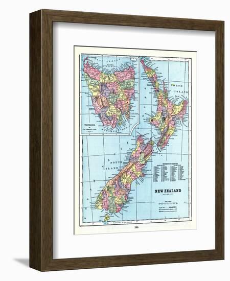 1898, New Zealand, Tansania, New Zealand and Tasmania-null-Framed Giclee Print