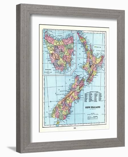 1898, New Zealand, Tansania, New Zealand and Tasmania-null-Framed Giclee Print