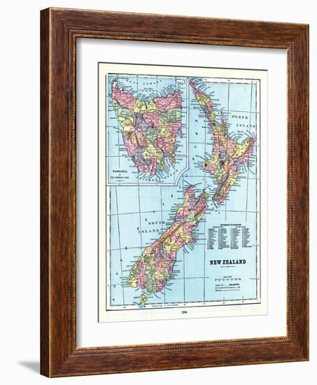 1898, New Zealand, Tansania, New Zealand and Tasmania-null-Framed Giclee Print