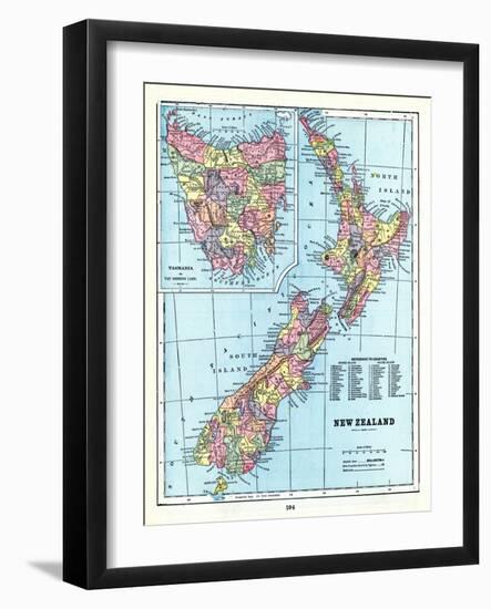 1898, New Zealand, Tansania, New Zealand and Tasmania-null-Framed Giclee Print