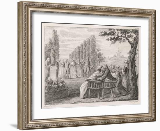 18th Century Gardenparty-William Hogarth-Framed Art Print