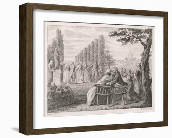 18th Century Gardenparty-William Hogarth-Framed Art Print