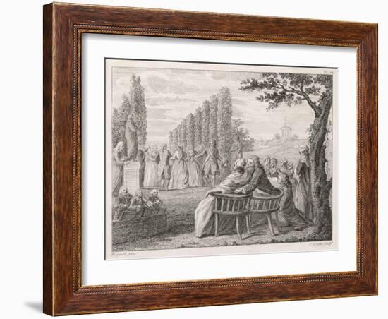 18th Century Gardenparty-William Hogarth-Framed Art Print