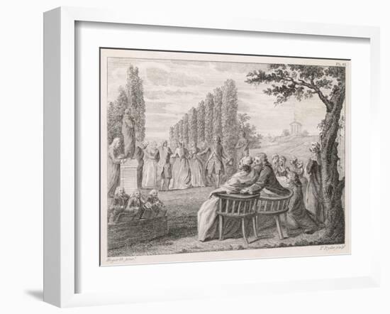 18th Century Gardenparty-William Hogarth-Framed Art Print