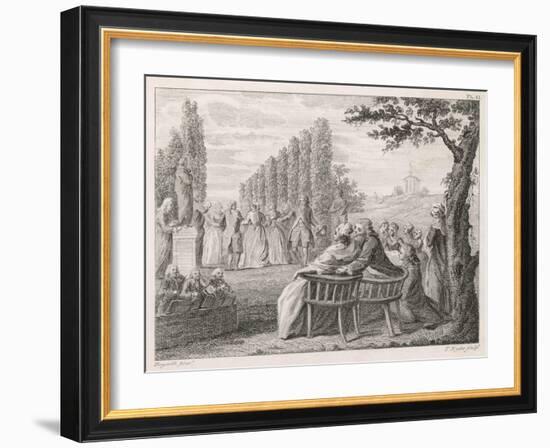 18th Century Gardenparty-William Hogarth-Framed Art Print