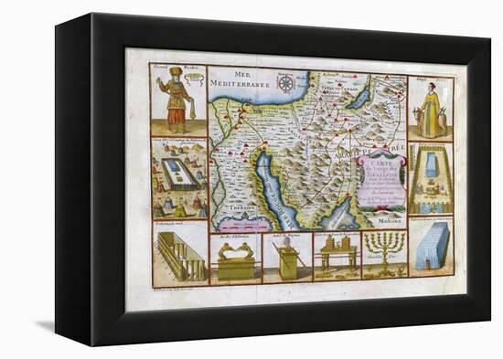 18th Century Map of Egypt, Arabia and the Middle East-null-Framed Premier Image Canvas