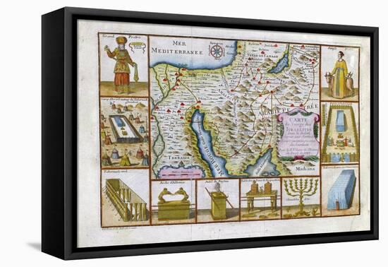 18th Century Map of Egypt, Arabia and the Middle East-null-Framed Premier Image Canvas