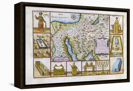 18th Century Map of Egypt, Arabia and the Middle East-null-Framed Premier Image Canvas