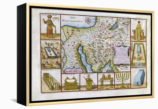 18th Century Map of Egypt, Arabia and the Middle East-null-Framed Premier Image Canvas