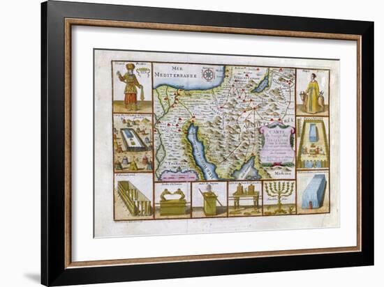 18th Century Map of Egypt, Arabia and the Middle East-null-Framed Giclee Print