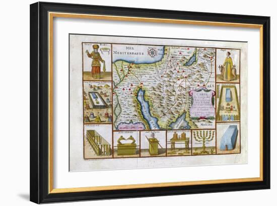18th Century Map of Egypt, Arabia and the Middle East-null-Framed Giclee Print
