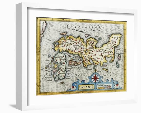 18Th Century Map of Japan-null-Framed Giclee Print