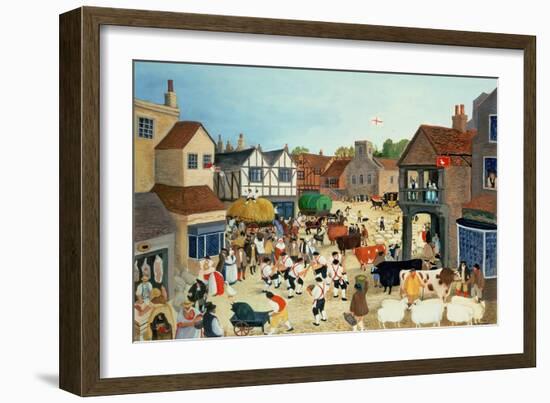 18th Century Mayfair Cattle Market-Margaret Loxton-Framed Giclee Print