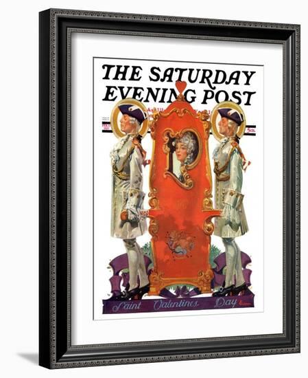 "18th Century Valentine," Saturday Evening Post Cover, February 12, 1927-Elbert Mcgran Jackson-Framed Giclee Print