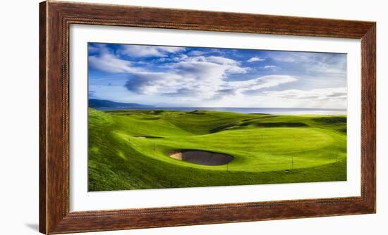 18th Green at Brora Golf Club, Moray Firth, Brora, Scotland-Panoramic Images-Framed Photographic Print