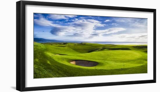 18th Green at Brora Golf Club, Moray Firth, Brora, Scotland-Panoramic Images-Framed Photographic Print